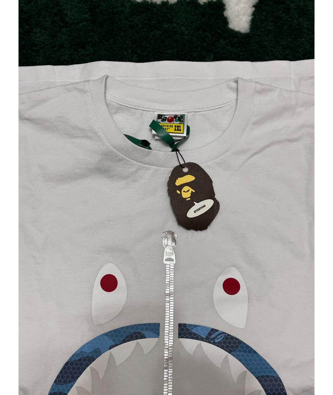BAPE Белая хлопковая футболка, фото 4