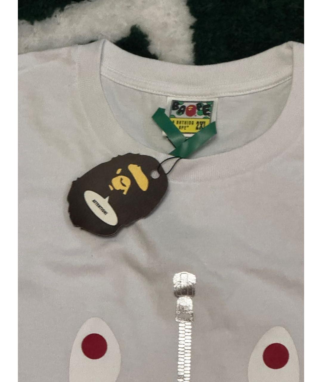 BAPE Белая хлопковая футболка, фото 6