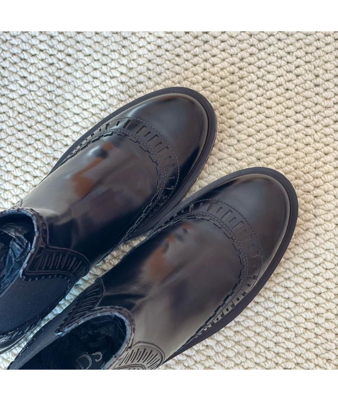 TOD'S Черные полусапоги из лакированной кожи, фото 6
