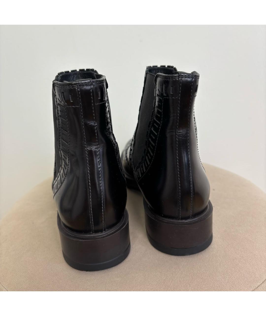 TOD'S Черные полусапоги из лакированной кожи, фото 3