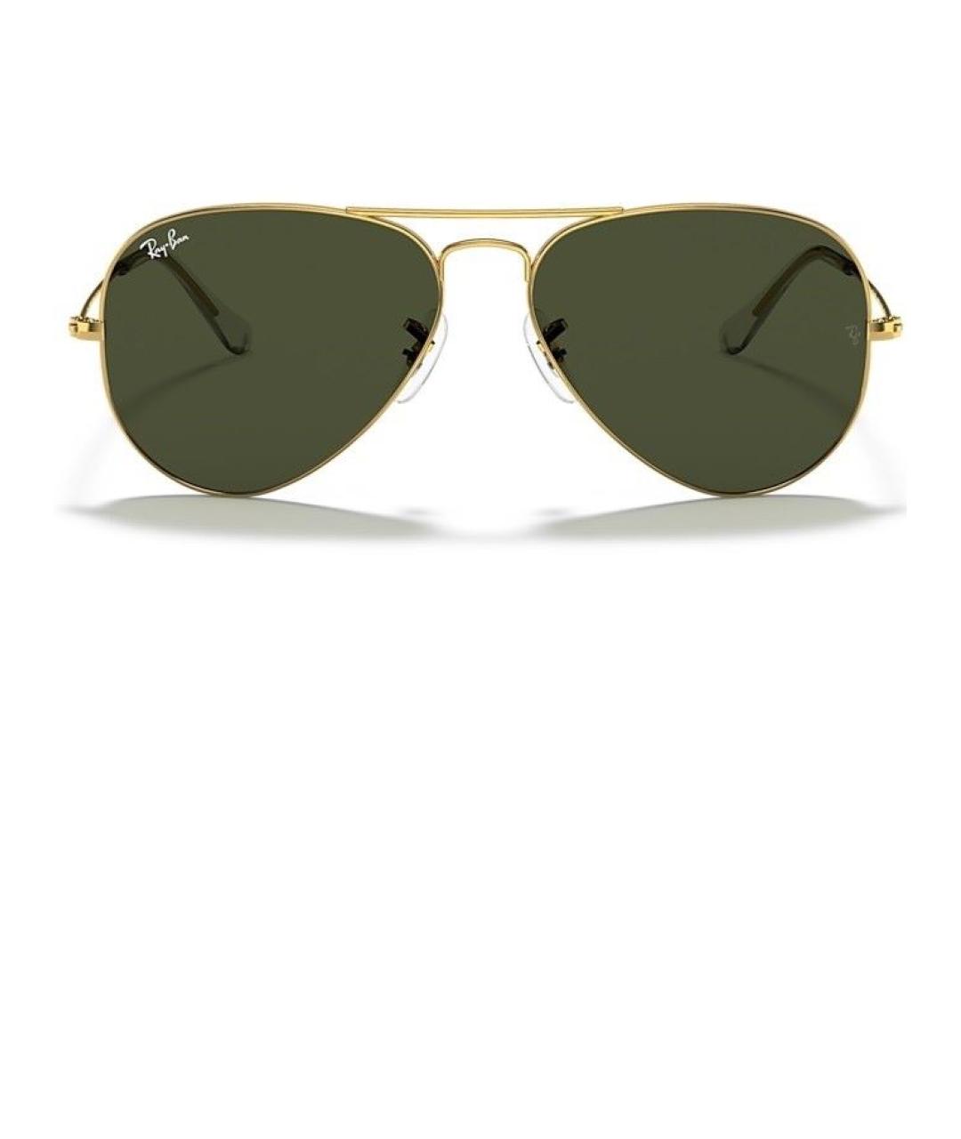 RAY BAN Золотые металлические солнцезащитные очки, фото 5