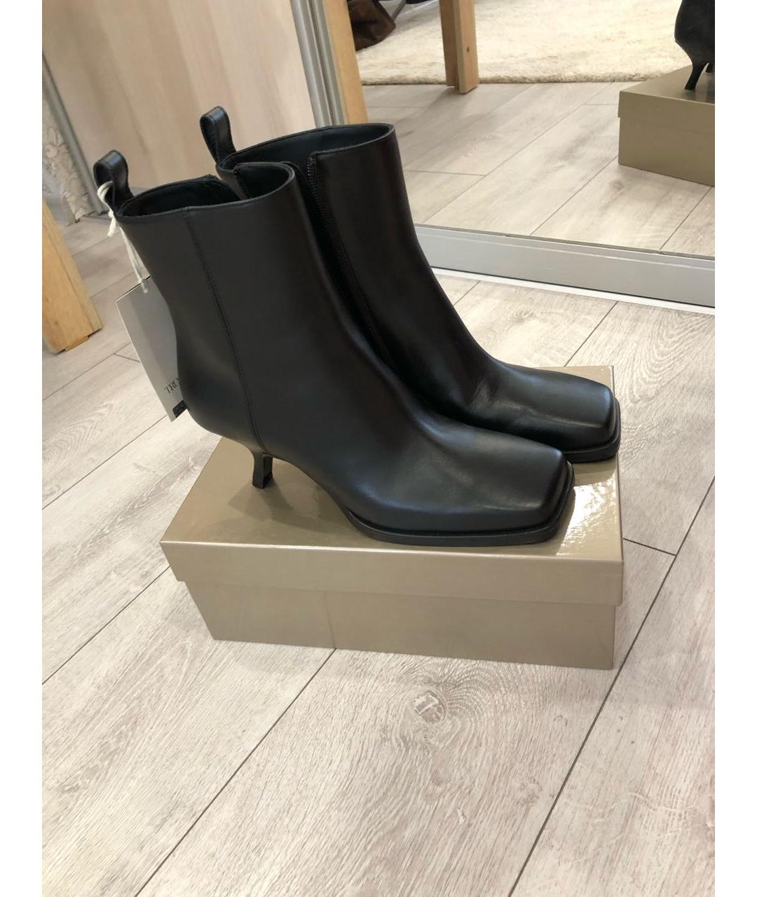 TRUSSARDI Черные кожаные полусапоги, фото 5