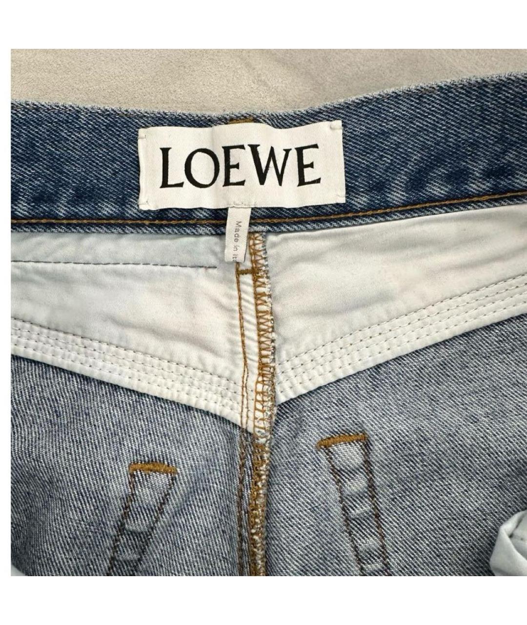 LOEWE Синие хлопковые прямые джинсы, фото 3