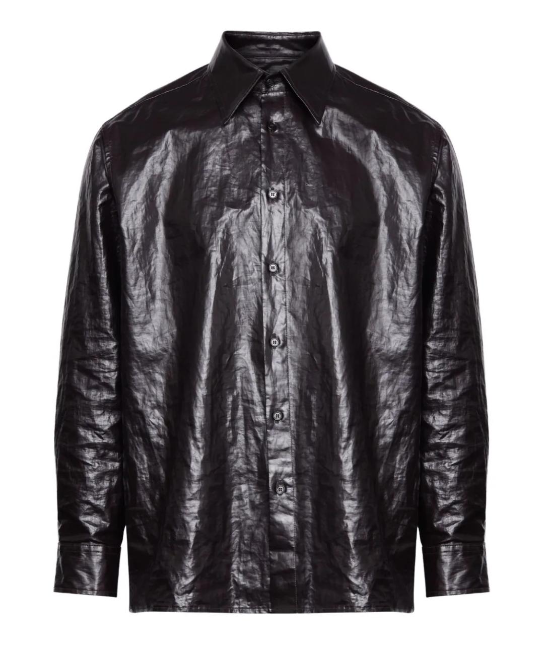 MM6 MAISON MARGIELA Коричневая льняная кэжуал рубашка, фото 1