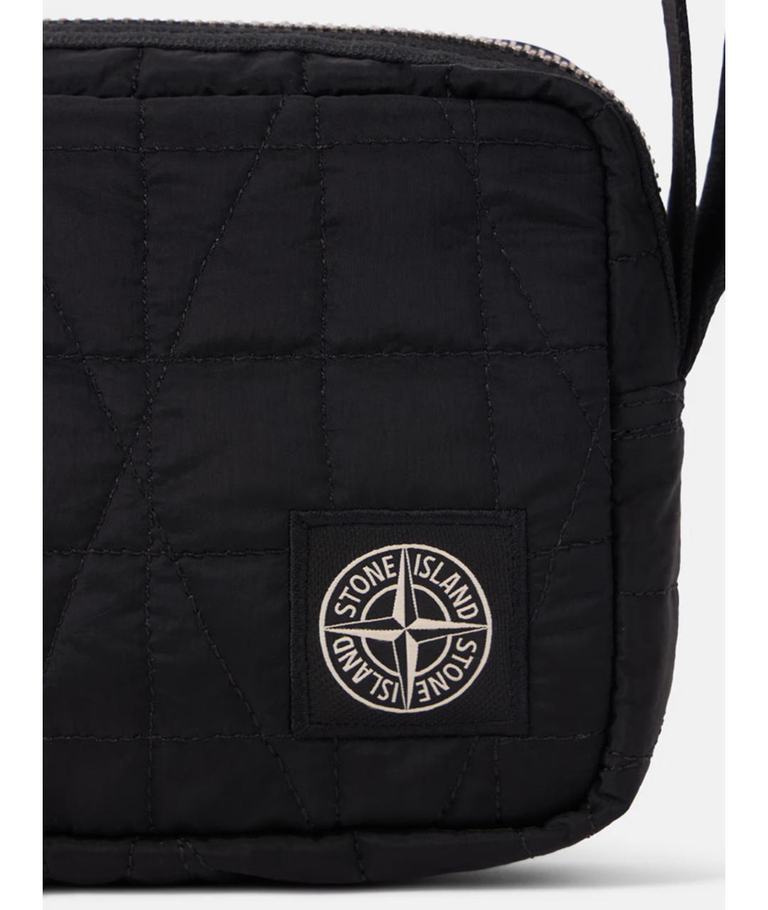 STONE ISLAND Черная синтетическая барсетка, фото 3