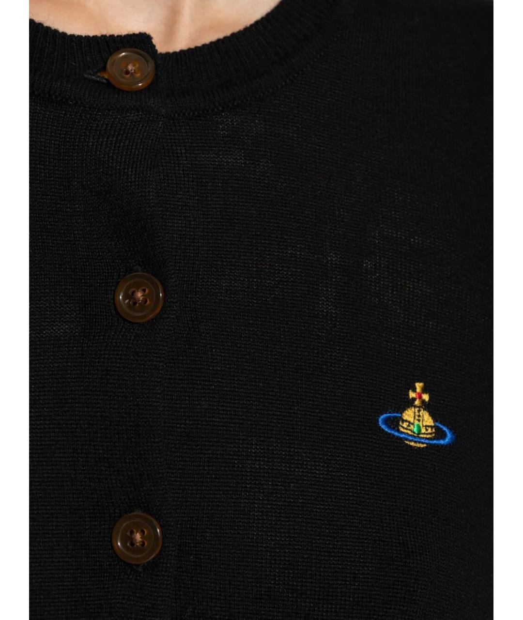 VIVIENNE WESTWOOD Черный шерстяной кардиган, фото 5