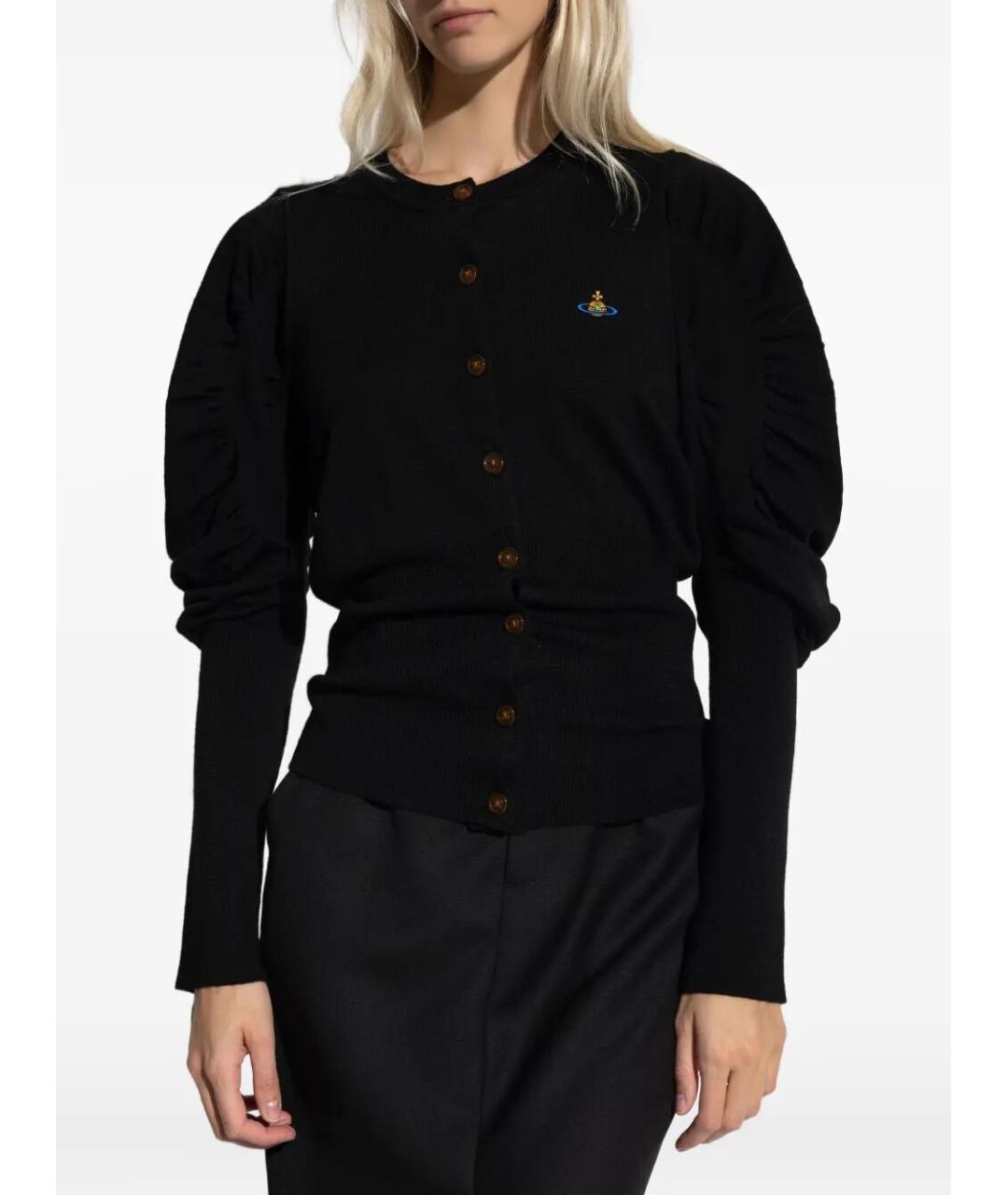 VIVIENNE WESTWOOD Черный шерстяной кардиган, фото 3