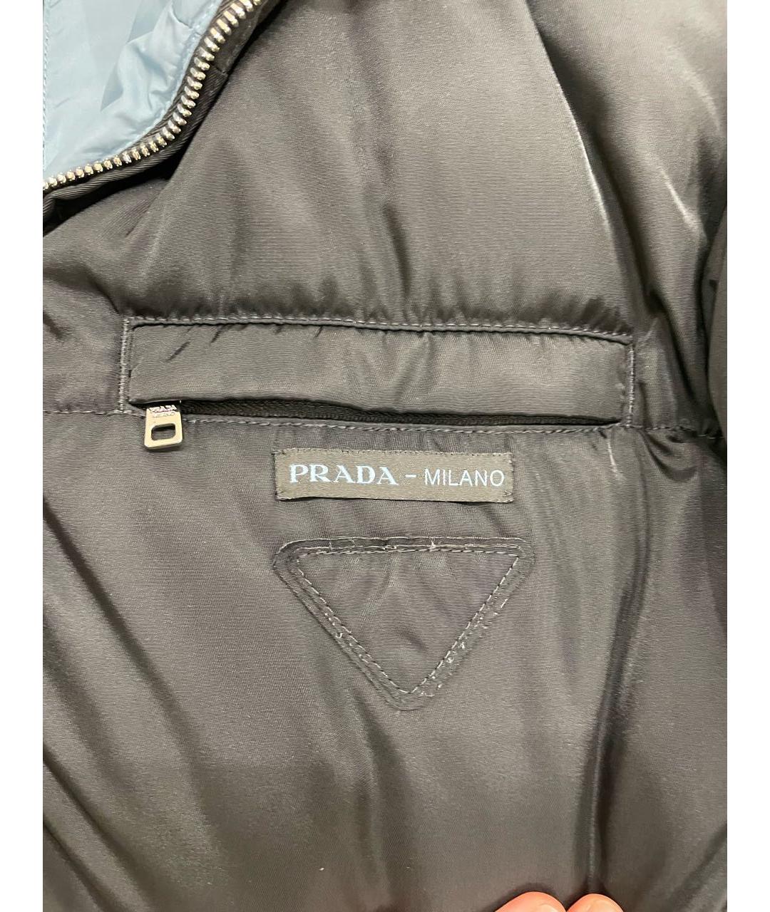 PRADA Черный синтетический пуховик, фото 4