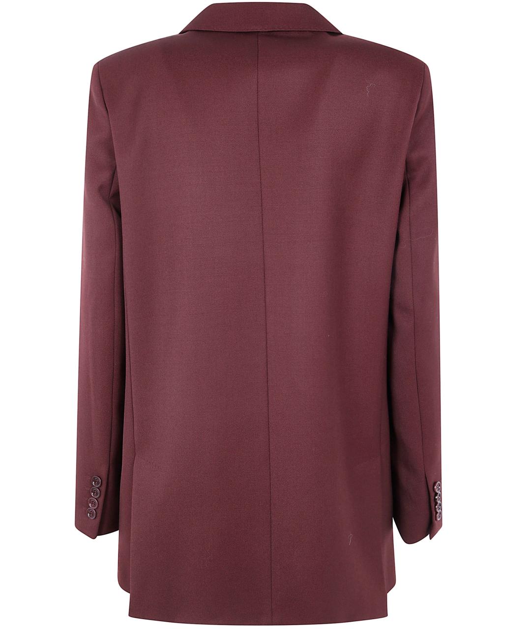 MAX MARA Бордовый шерстяной жакет/пиджак, фото 2
