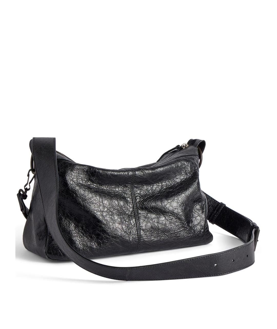 BALENCIAGA Черная кожаная сумка на плечо, фото 3