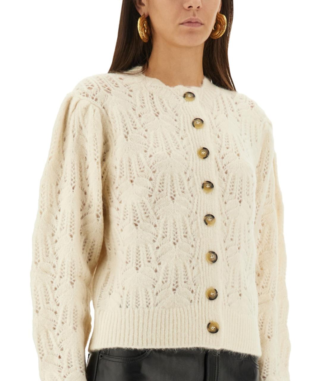 ISABEL MARANT Белый шерстяной кардиган, фото 5
