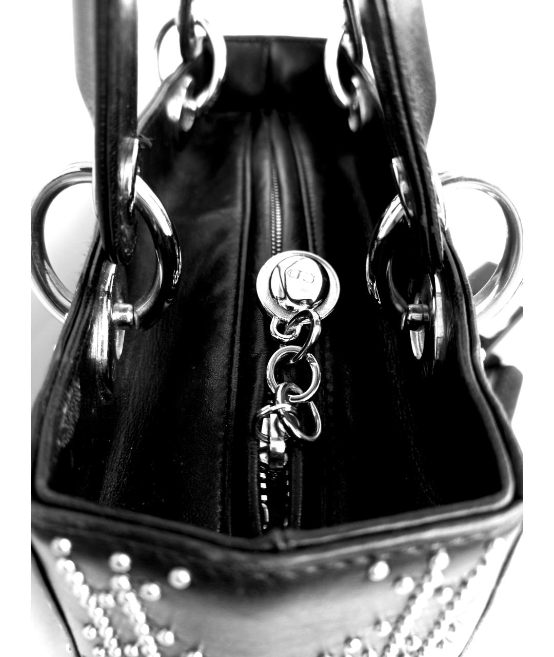 CHRISTIAN DIOR PRE-OWNED Черная кожаная сумка тоут, фото 9