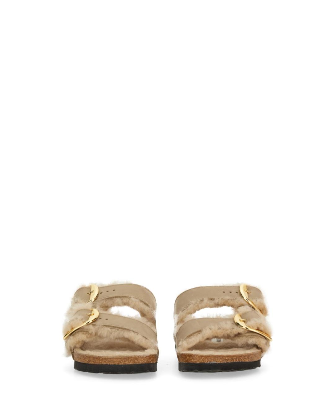 BIRKENSTOCK Коричневые кожаные сандалии, фото 4