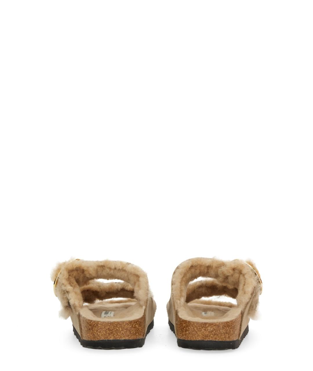 BIRKENSTOCK Коричневые кожаные сандалии, фото 3