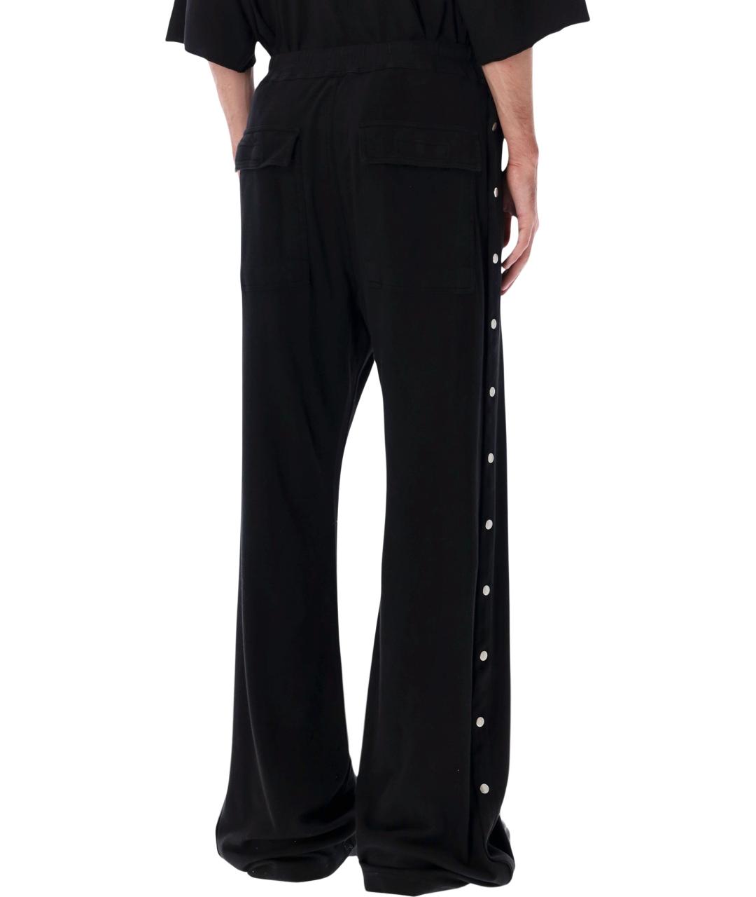 RICK OWENS Черные хлопковые повседневные брюки, фото 2