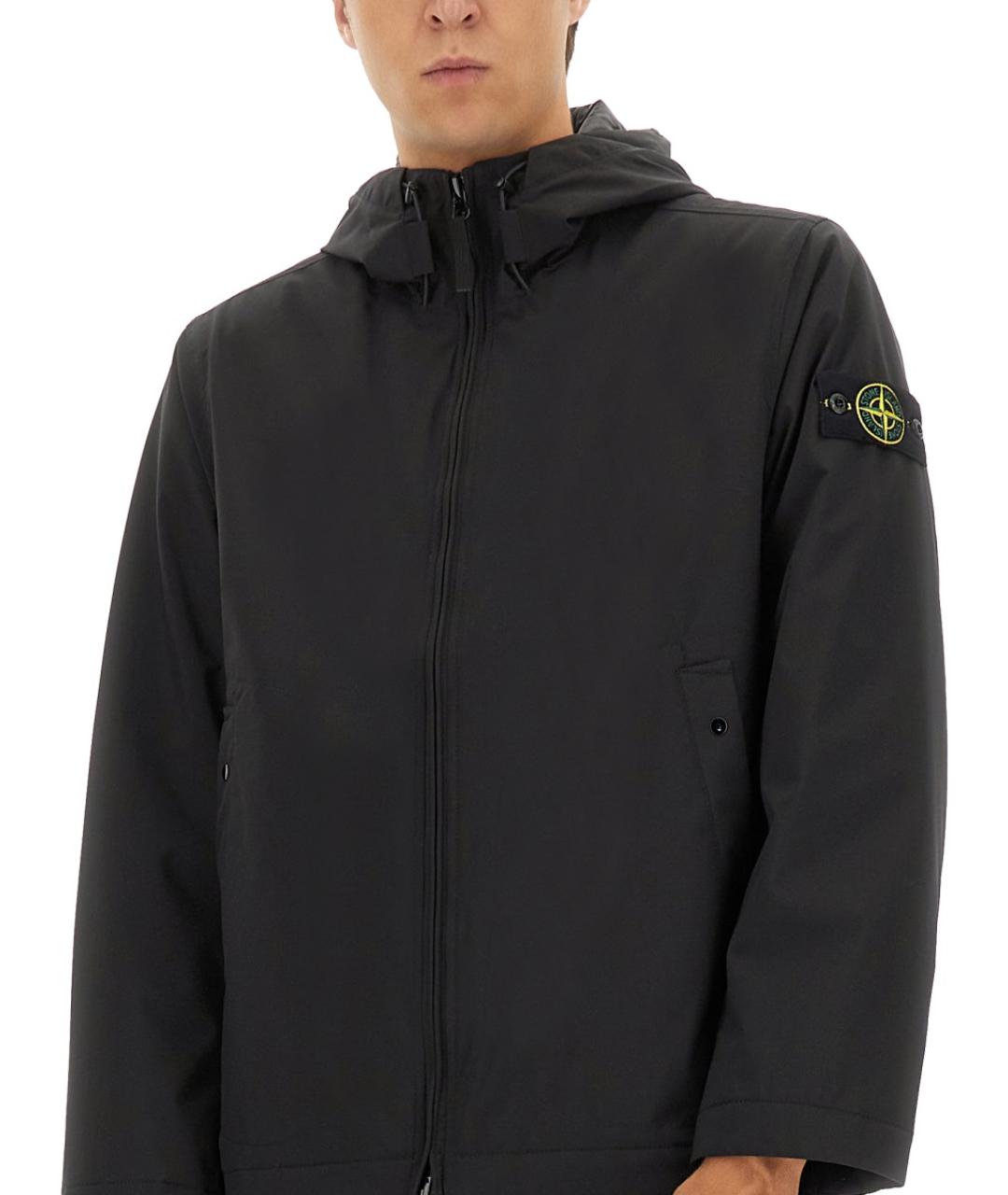 STONE ISLAND Черная полиэстеровая куртка, фото 5