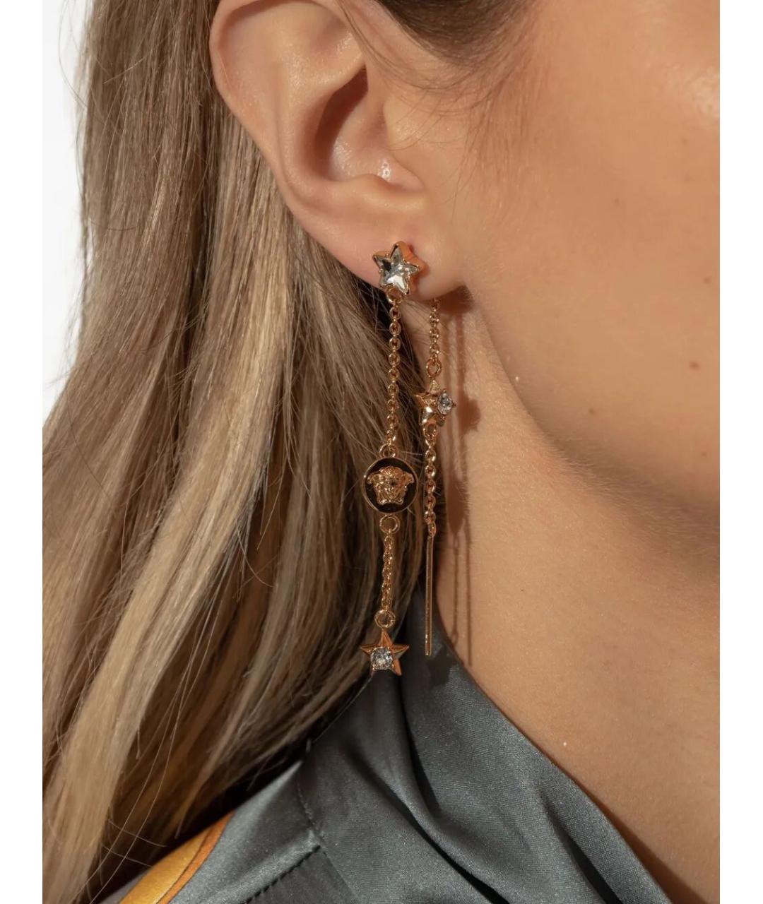 VERSACE Золотые металлические серьги, фото 2