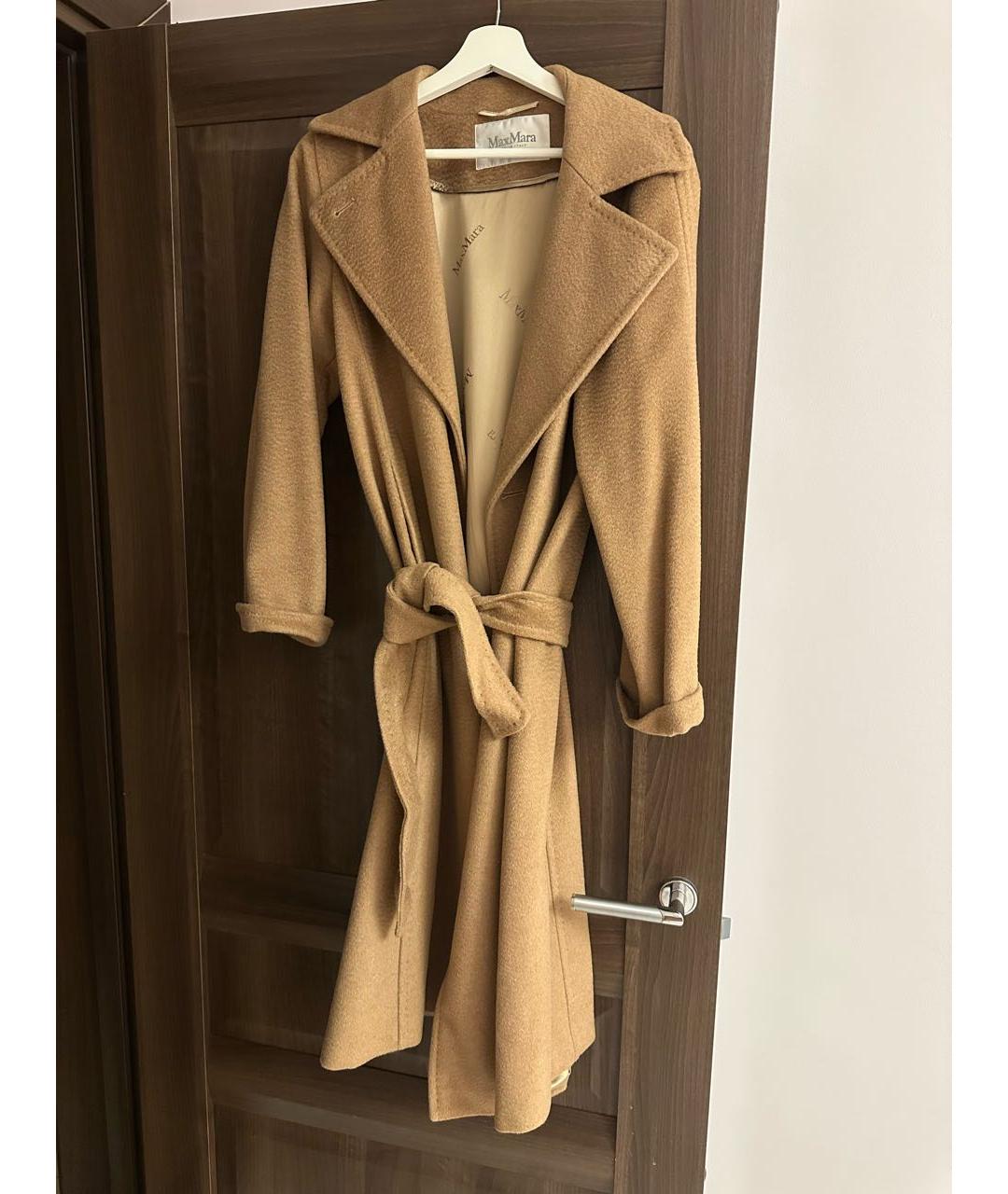 MAX MARA Коричневое шерстяное пальто, фото 8