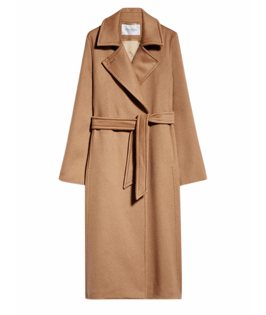 MAX MARA Коричневое шерстяное пальто, фото 1