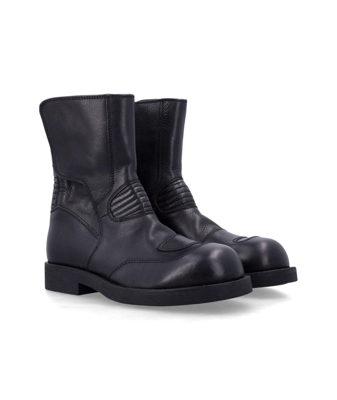 MM6 MAISON MARGIELA Черные кожаные ботинки, фото 2
