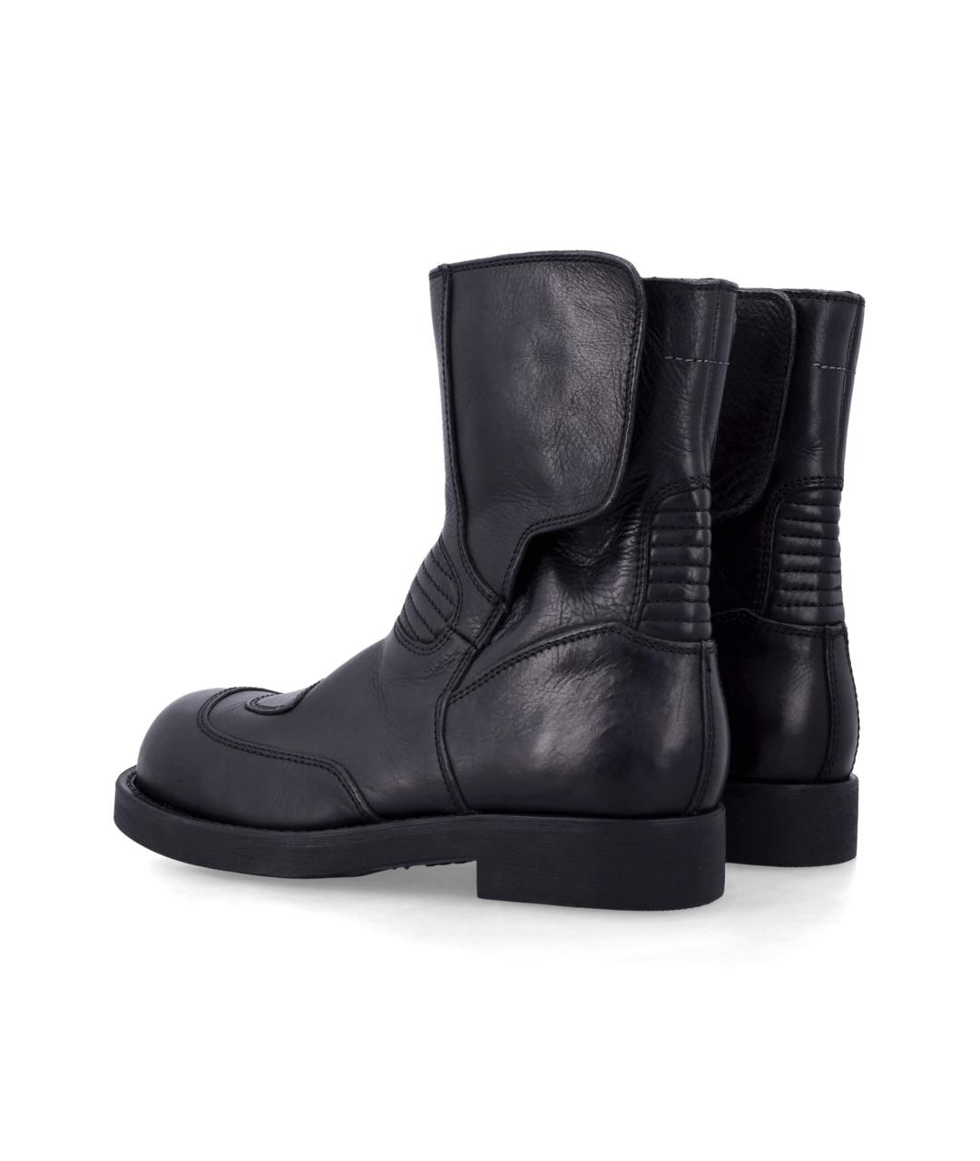 MM6 MAISON MARGIELA Черные кожаные ботинки, фото 3