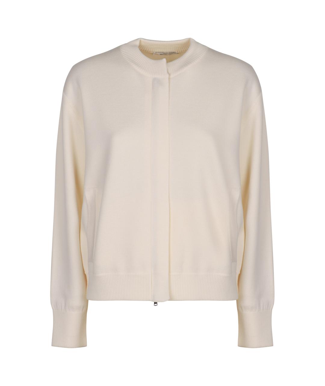 MAX MARA Белый шерстяной кардиган, фото 1