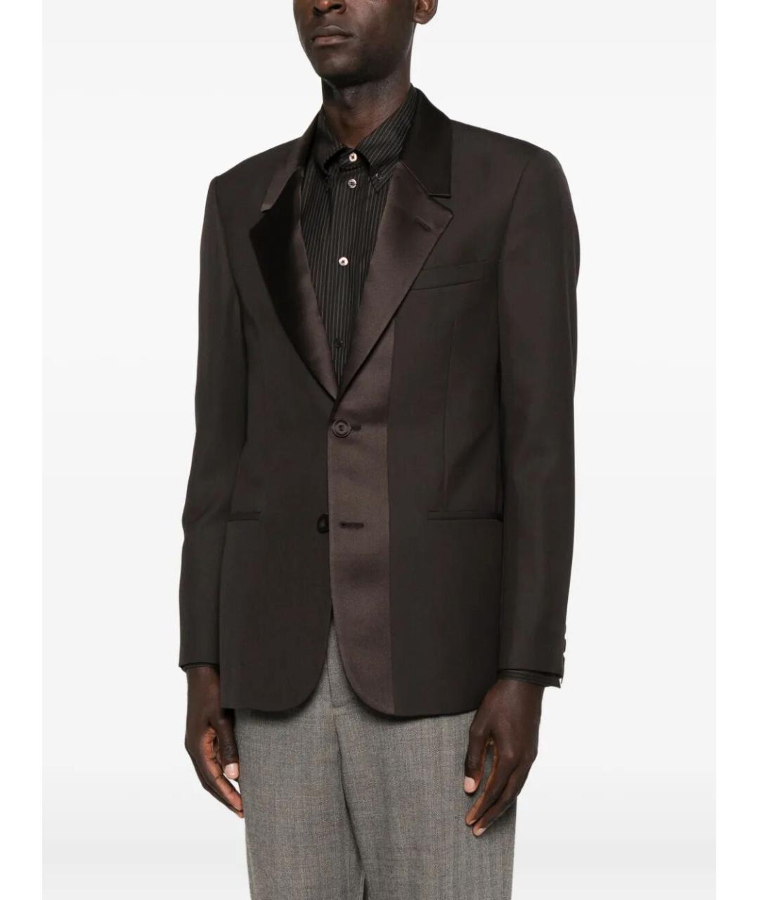 FENDI Коричневый шерстяной пиджак, фото 4