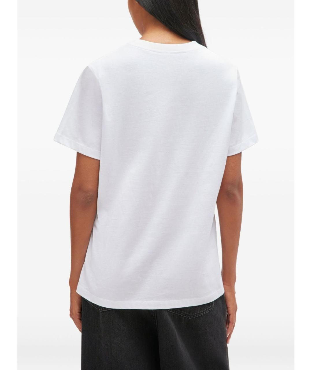 GANNI Белая хлопковая футболка, фото 3