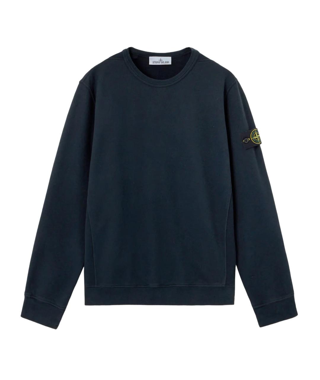 STONE ISLAND Синий хлопковый джемпер / свитер, фото 1