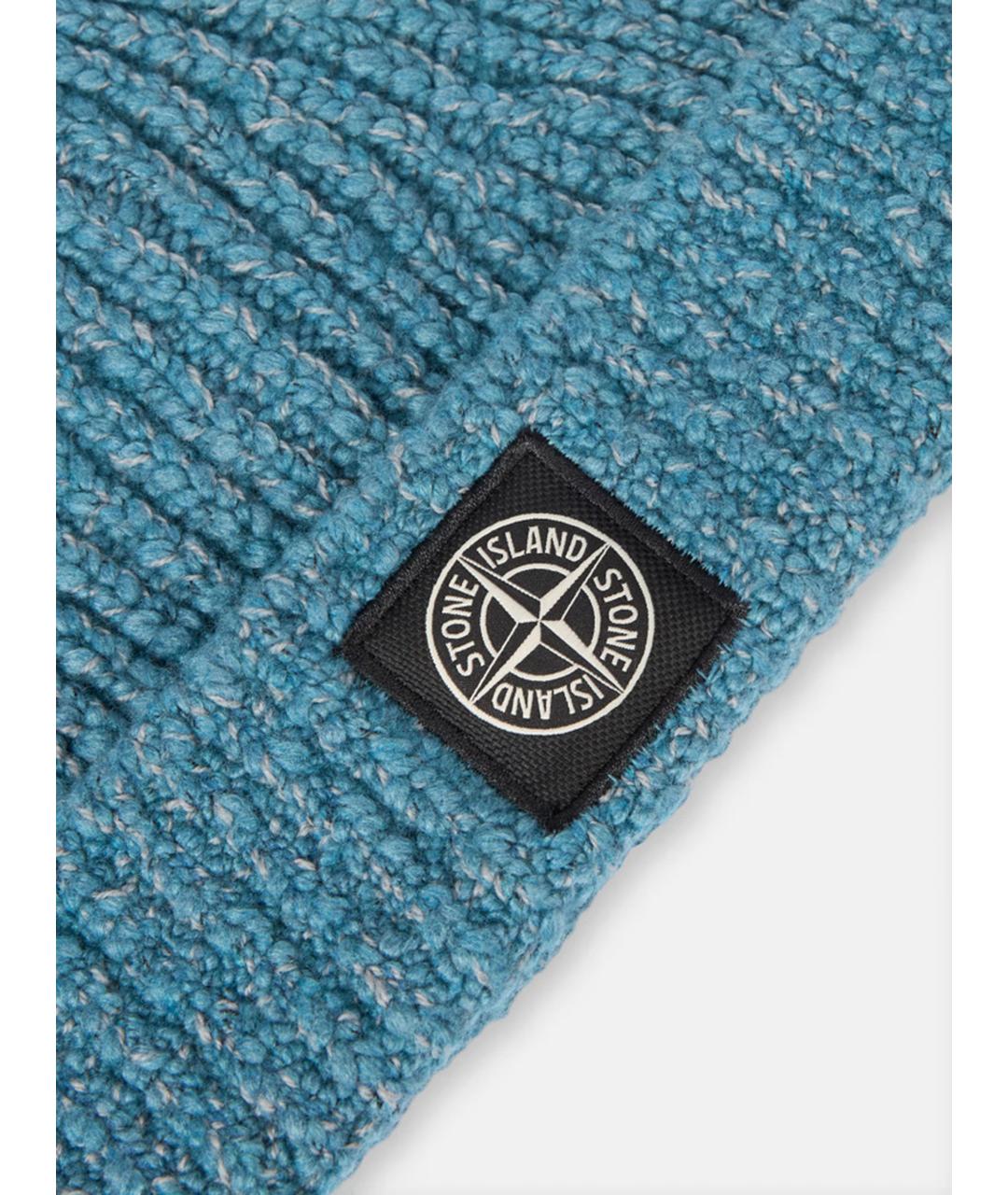STONE ISLAND Синяя шерстяная шапка, фото 3