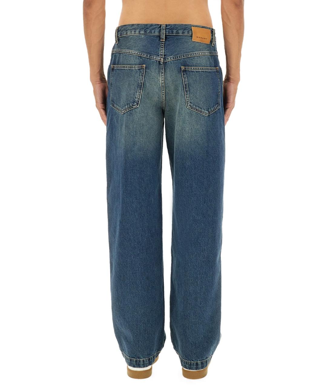ISABEL MARANT Синие хлопковые прямые джинсы, фото 5