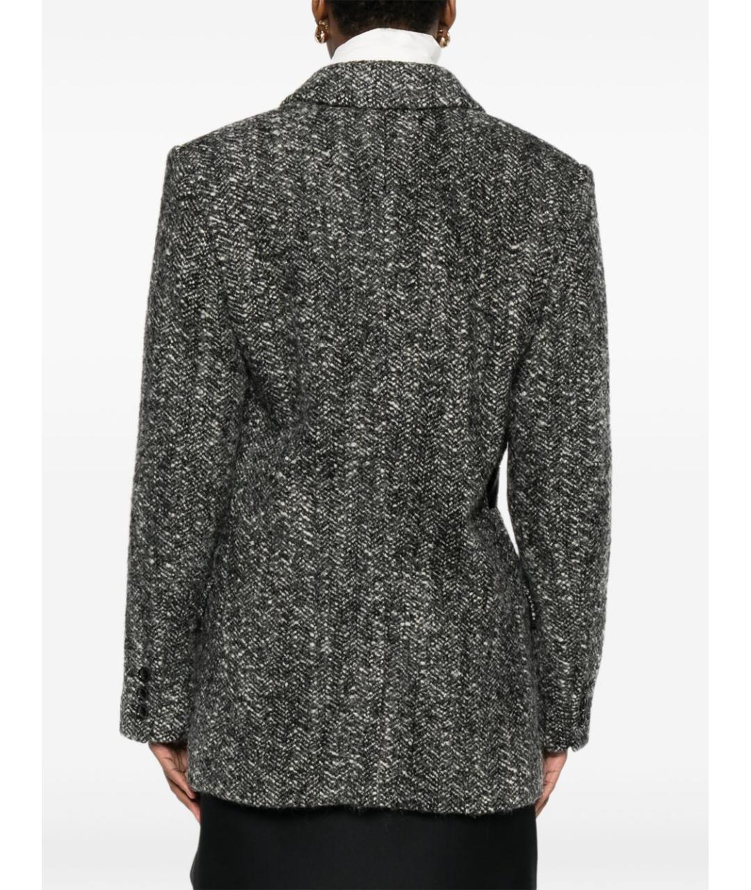 ISABEL MARANT Серое шерстяное пальто, фото 5