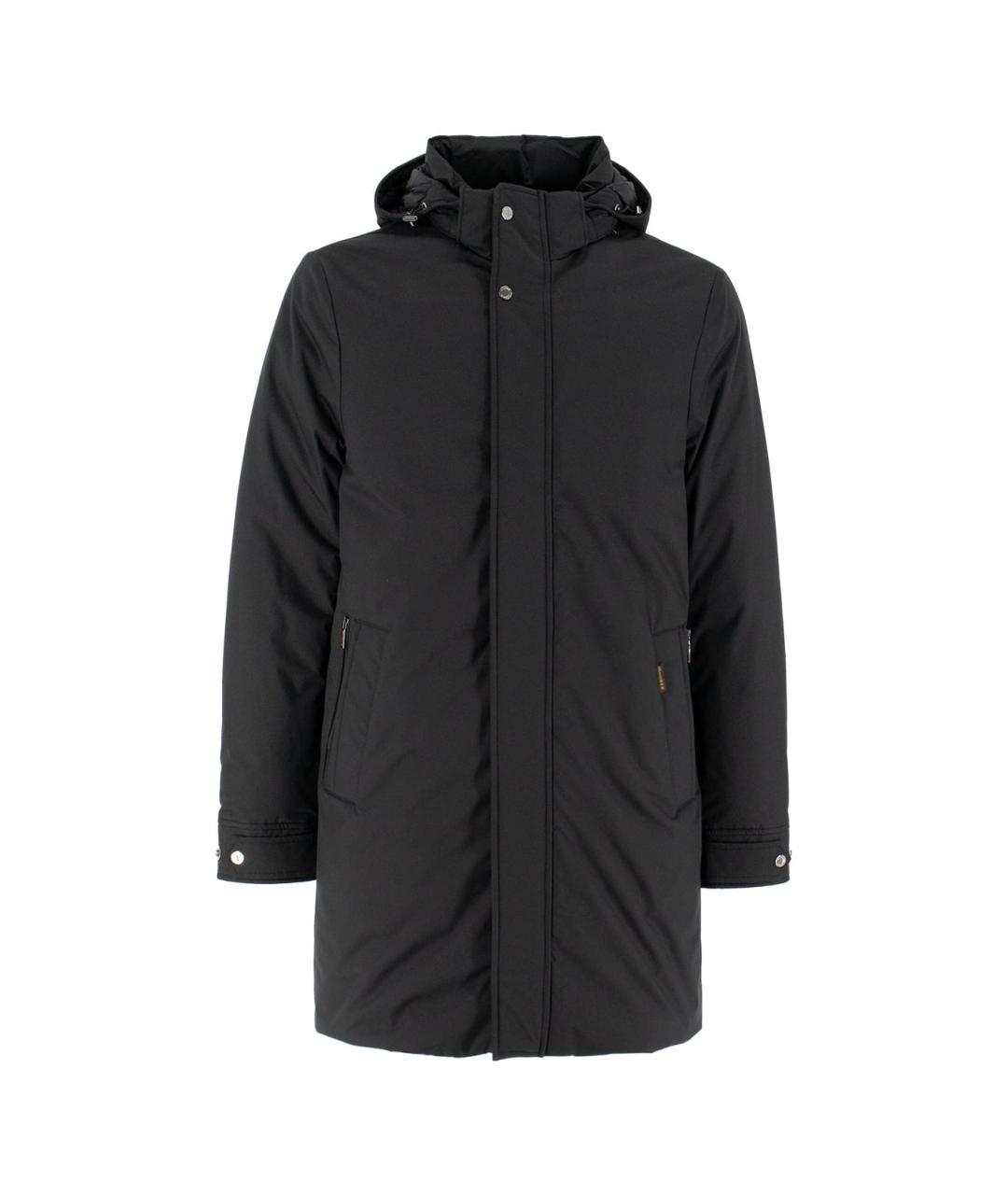 MOORER Черная полиэстеровая куртка, фото 1