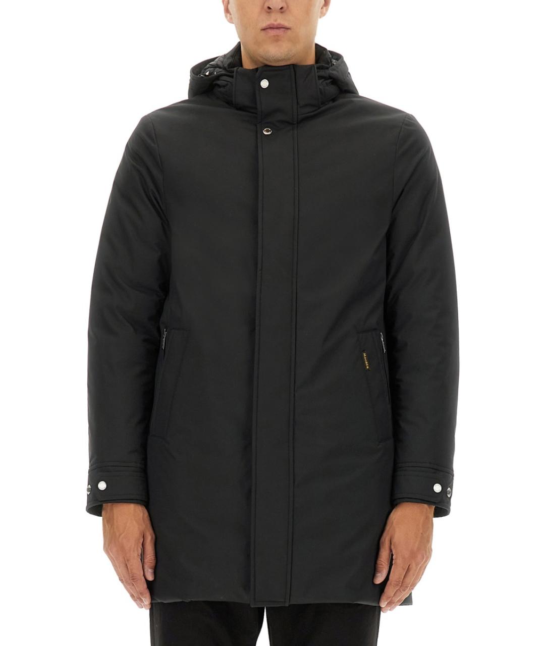 MOORER Черная полиэстеровая куртка, фото 2