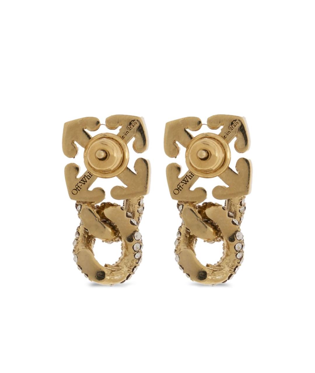 OFF-WHITE Золотые металлические серьги, фото 3