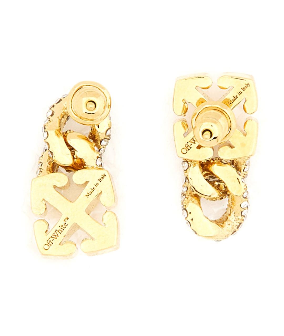 OFF-WHITE Золотые металлические серьги, фото 2