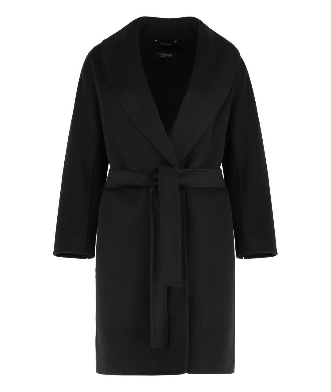 'S MAX MARA Черное шерстяное пальто, фото 1