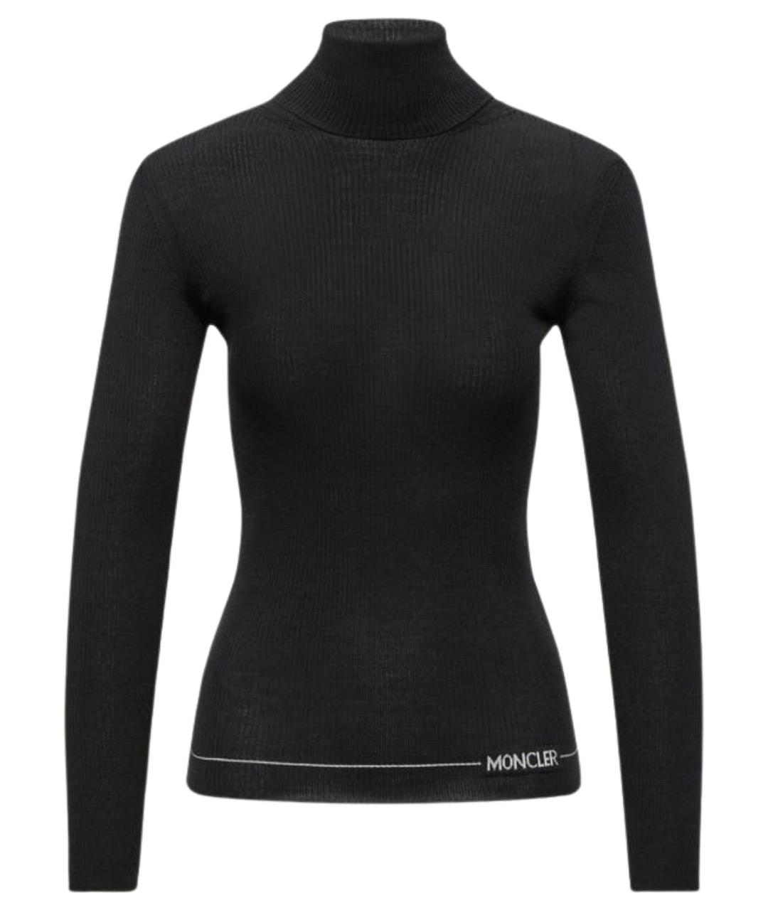 MONCLER Черная шерстяная водолазка, фото 1