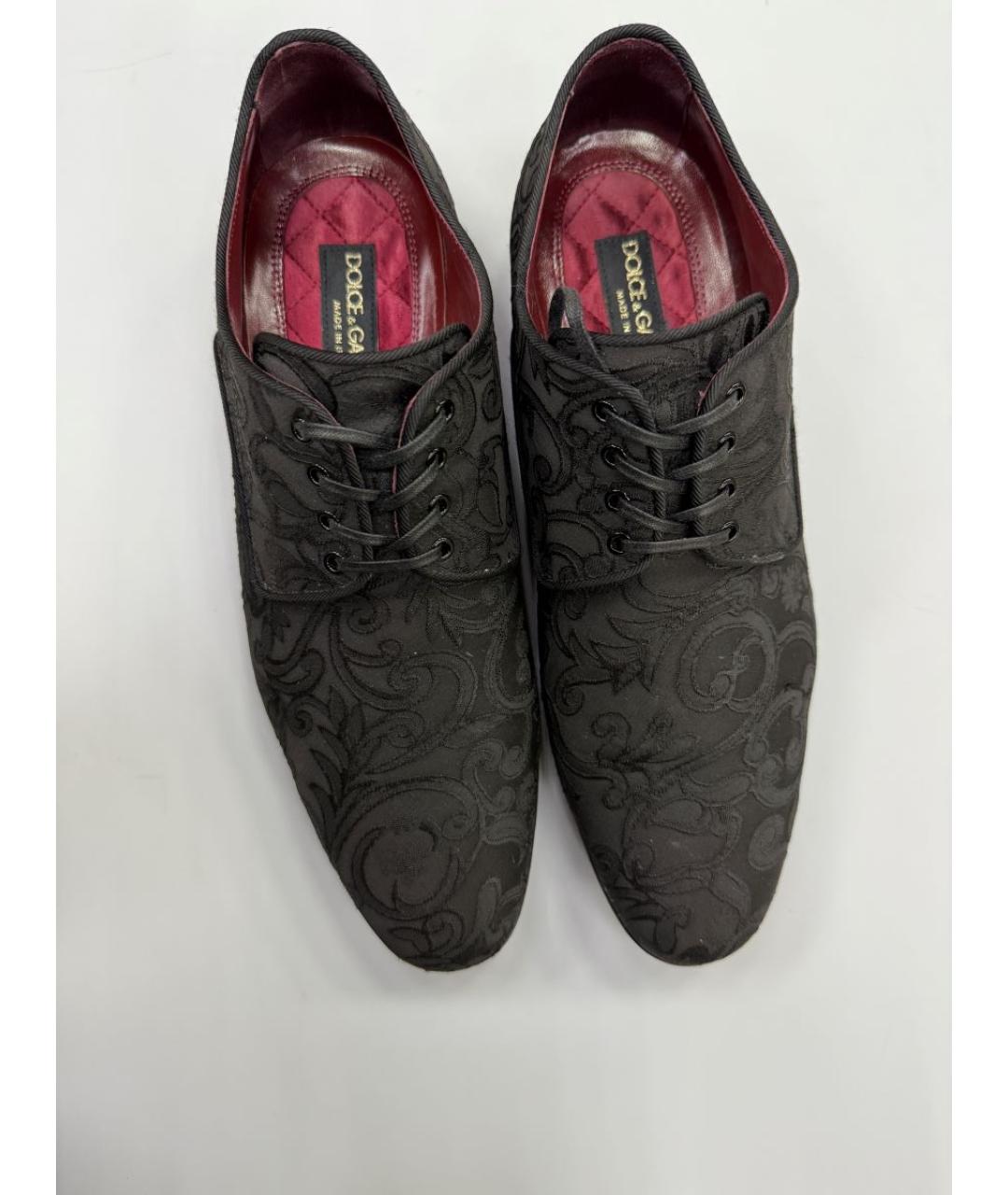 DOLCE&GABBANA Черные текстильные туфли, фото 2
