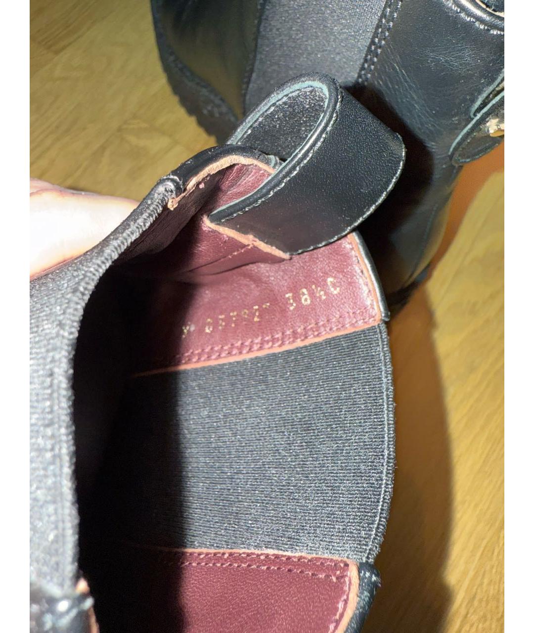 CHANEL Черные кожаные полусапоги, фото 7