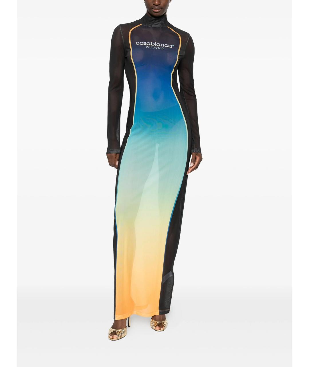 CASABLANCA Мульти полиэстеровое повседневное платье, фото 2