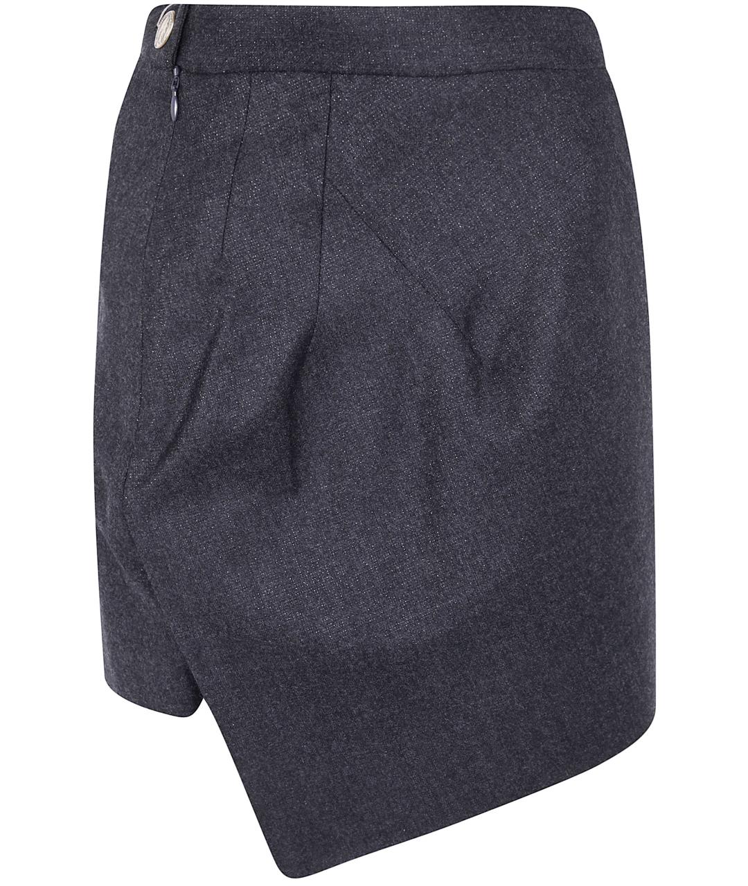 VIVIENNE WESTWOOD Серая юбка мини, фото 4