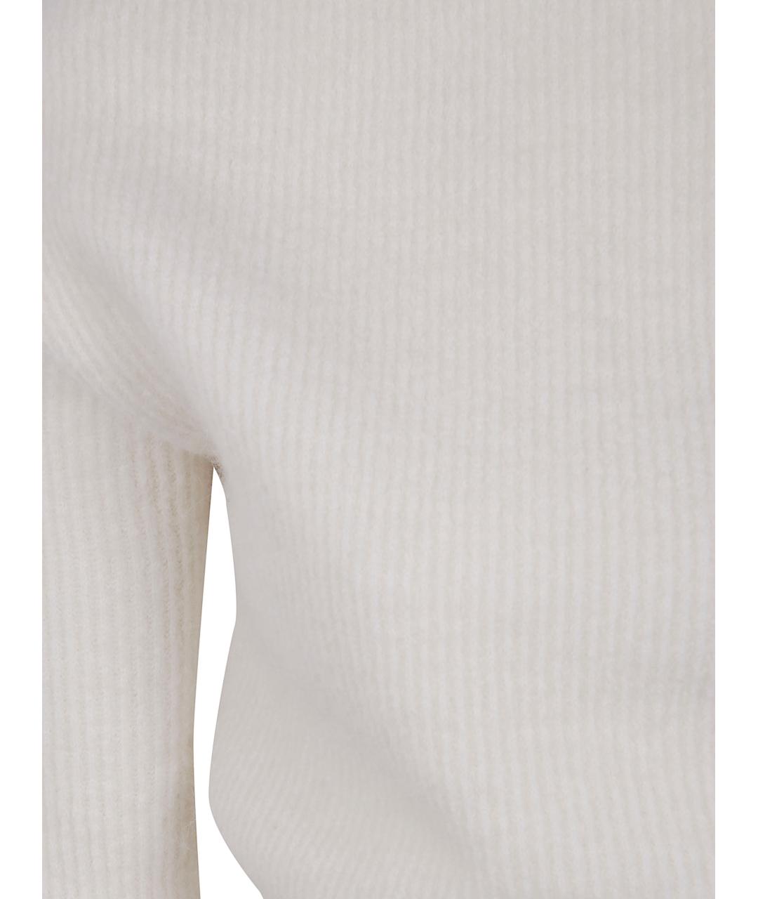 RICK OWENS Белый шерстяной джемпер / свитер, фото 3