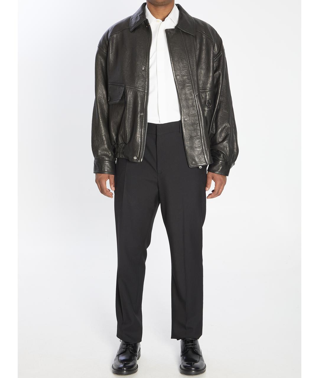 SAINT LAURENT Черная кожаная куртка, фото 6