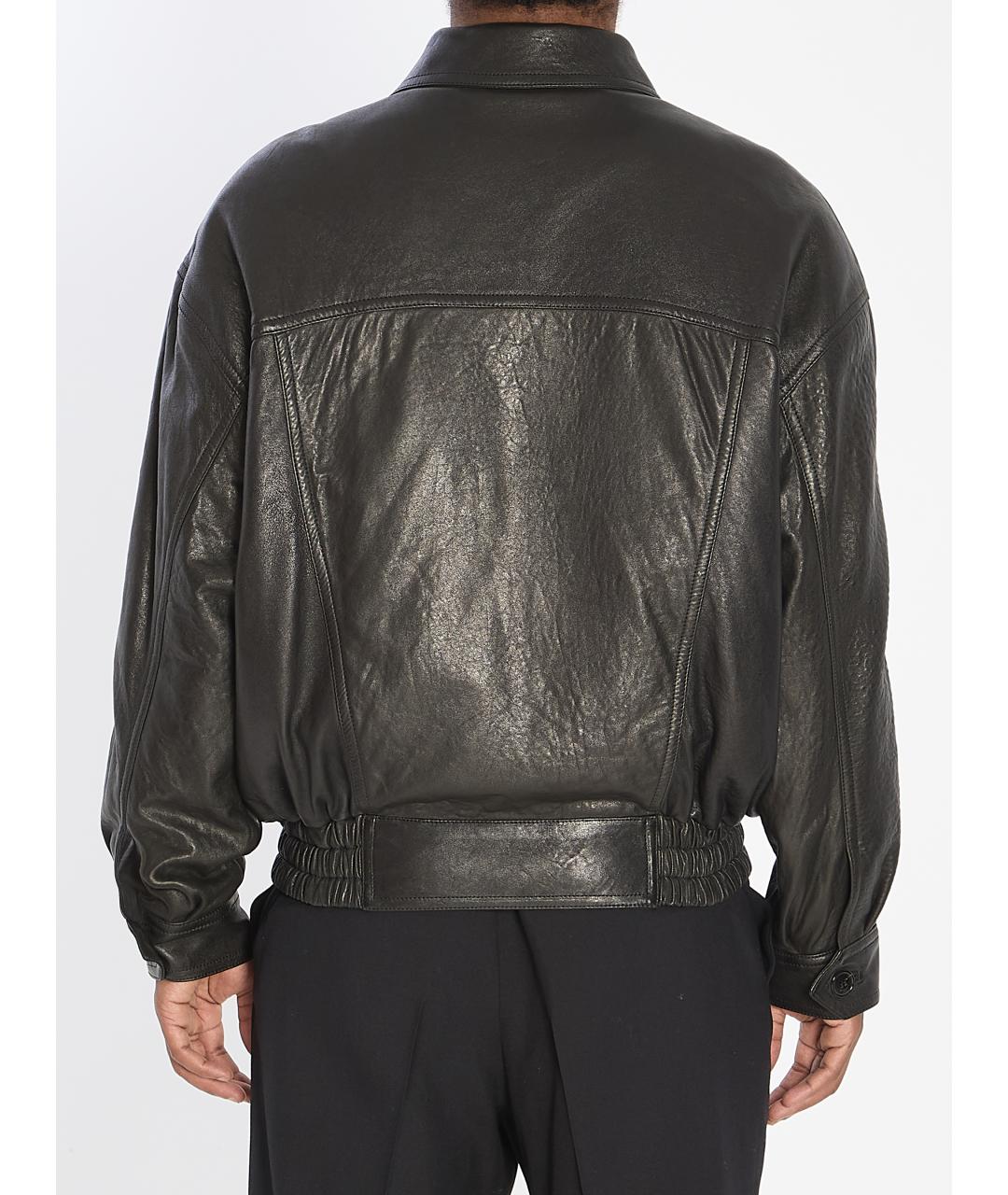 SAINT LAURENT Черная кожаная куртка, фото 5