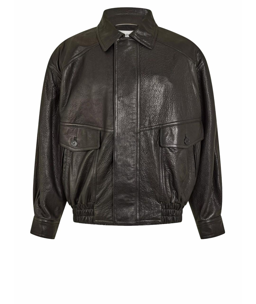 SAINT LAURENT Черная кожаная куртка, фото 1