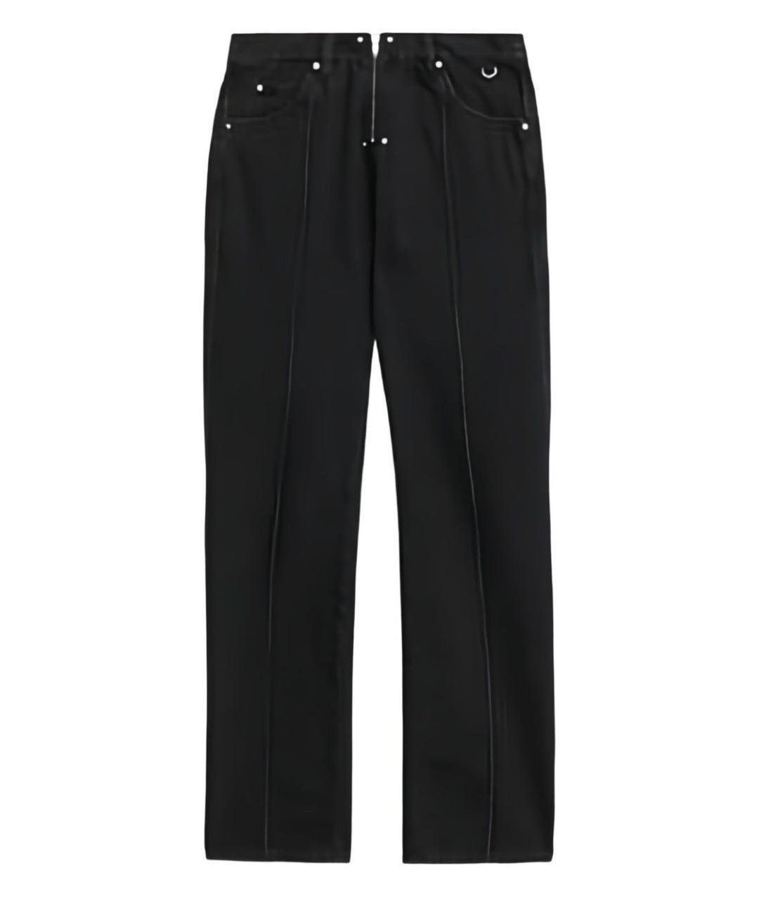 ISABEL MARANT Черные хлопковые прямые брюки, фото 1