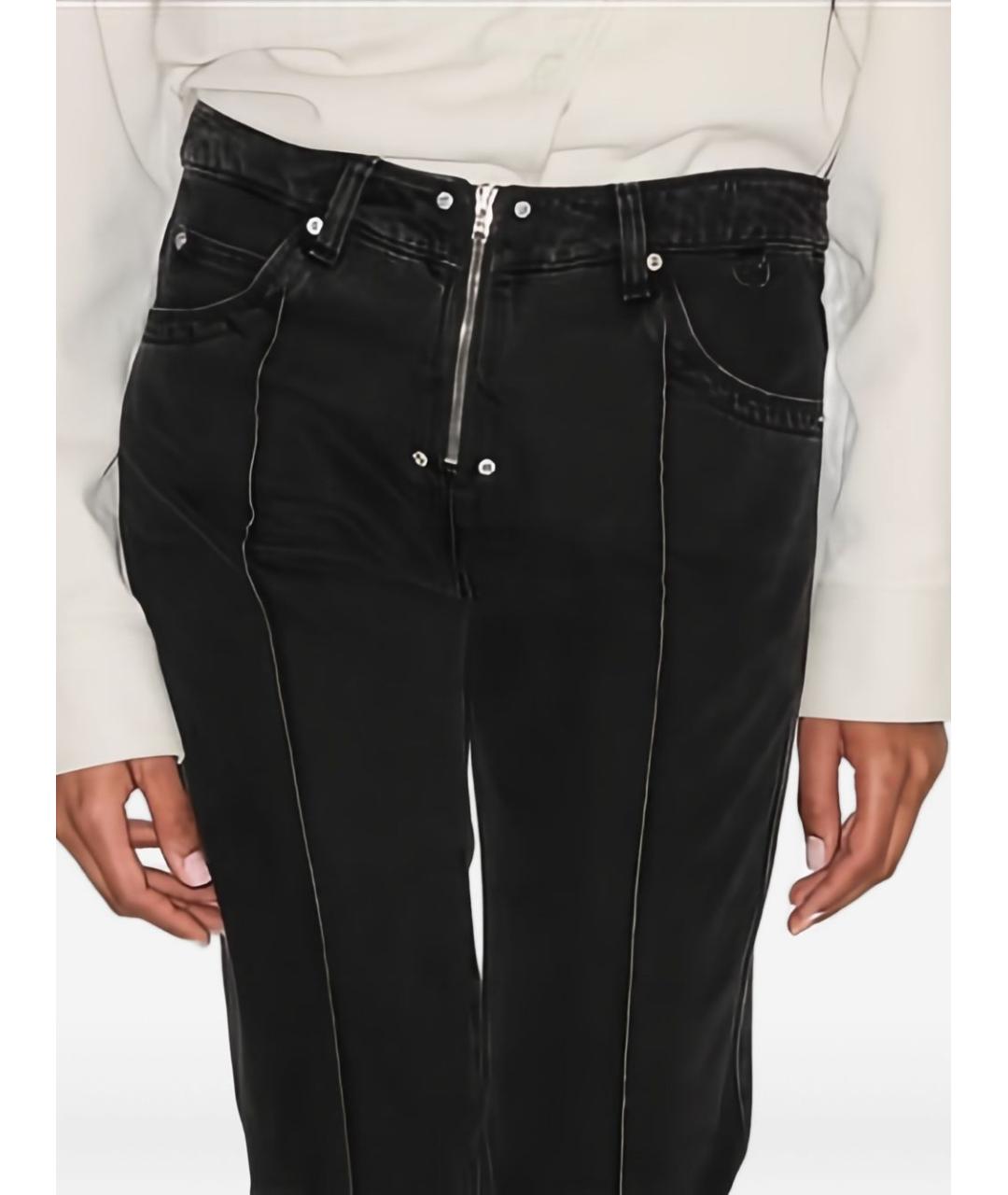 ISABEL MARANT Черные хлопковые прямые брюки, фото 4