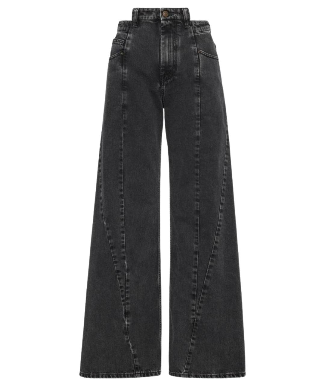 MAISON MARGIELA Черные хлопковые прямые джинсы, фото 1