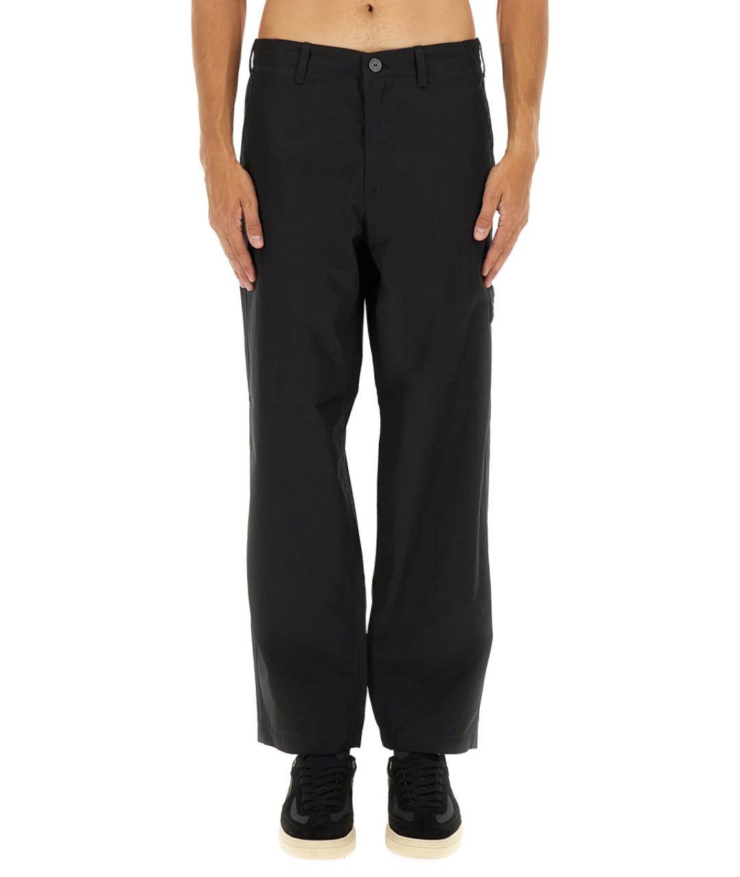 STONE ISLAND Черные хлопковые повседневные брюки, фото 5